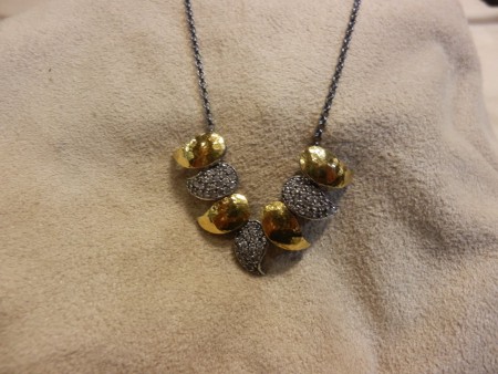 KOL.NO.0937-0702 Zirkon taşlı 22 ayar altın astarlı,925 ayar gümüş el işi kolye.FİYATI KDV dahil : 350 TL