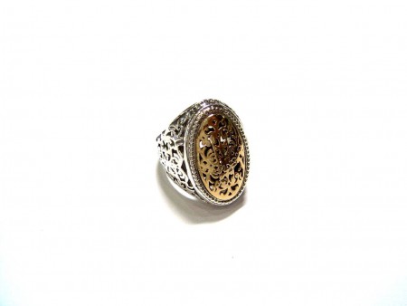 no.yzk.0808-0498 Motifli erkek yüzük.Bronz ve gümüş.925 ay. Fiyatı : KDV dahil 380.- TL