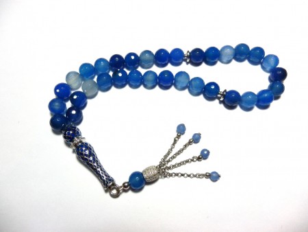 no.tes.0125-0050 Hakiki Fasetli  Mavi Akik. Fiyatı : KDV dahil 290.- TL 